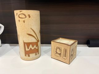 Vaso Giordano Autentico +Candela realizzati a mano