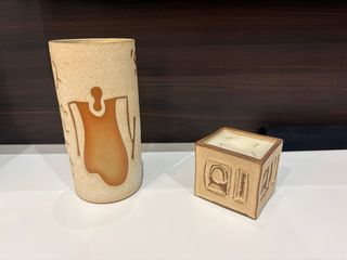 Vaso Giordano Autentico +Candela realizzati a mano
