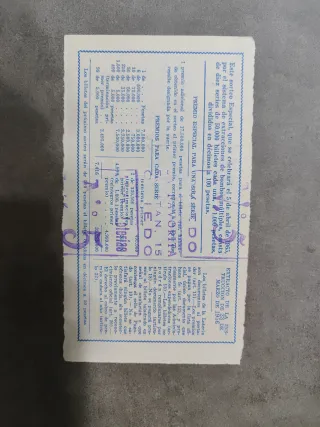 Biglietto della lotteria nazionale 1965