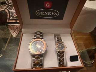 Juego 2 Relojes Geneva Oro y Plata
