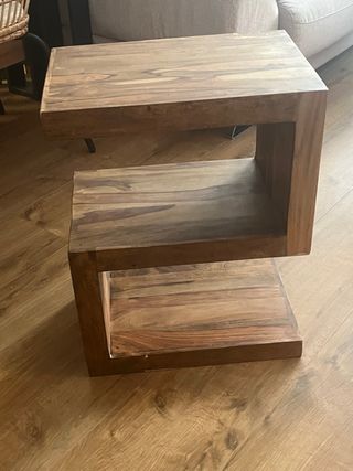 conjunto mesa,estantería y mesa auxili palisandro