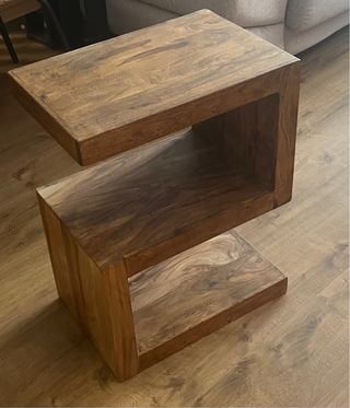 conjunto mesa,estantería y mesa auxili palisandro