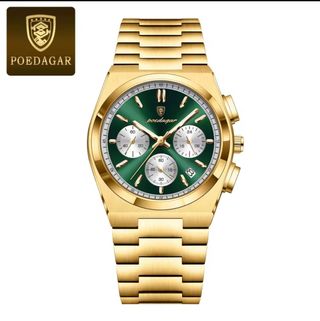 Reloj POEDAGAR Hombre Dorado y Verde