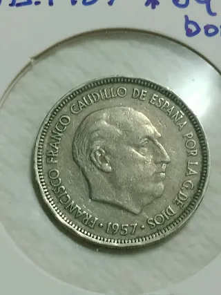 5 Pesetas 1957 estrella 64.