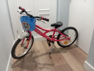 Bicicleta niña 
infantil rosa con cesta