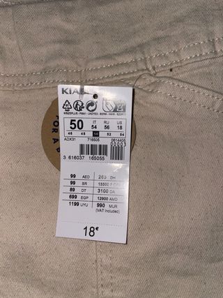 Vaqueros cortos beige mujer Talla M