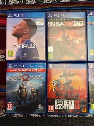 PS4 (PlayStation 4) Negra + Mando y Juegos