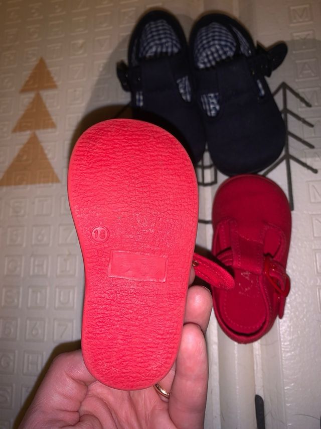 Lote zapatitos lona bebé