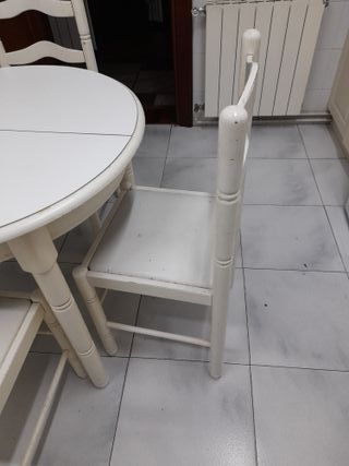 Mesa extensible cocina y 4 sillas