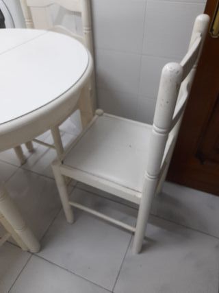 Mesa extensible cocina y 4 sillas