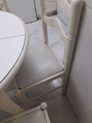 Mesa extensible cocina y 4 sillas