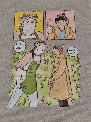 Camiseta Heartstopper gris multicolor