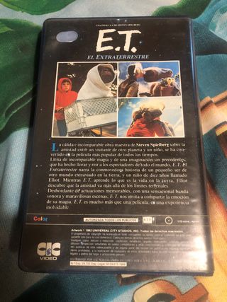 VHS E.T. El Extraterrestre (Español/
