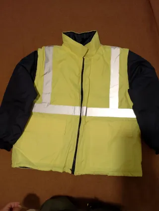 Parka Alta Visibilidad Amarillo y Negro