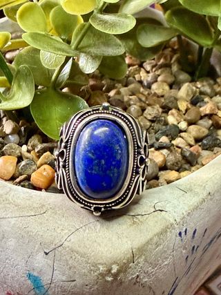 Anillo Plata Ley y Lapislázuli