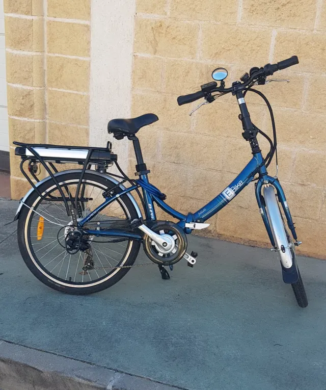 Bicicleta Eléctrica Plegable Azul
