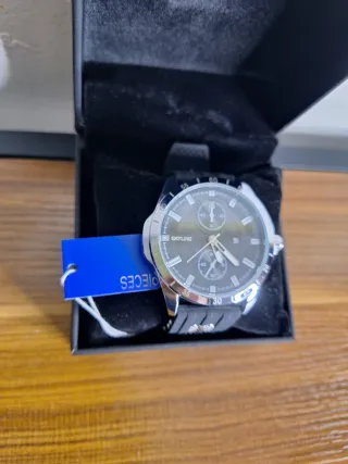 Reloj SKYLINE Negro/marron y Plateado