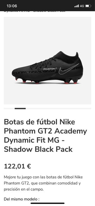 Botas fútbol Nike Phantom GT2 Academy Negro