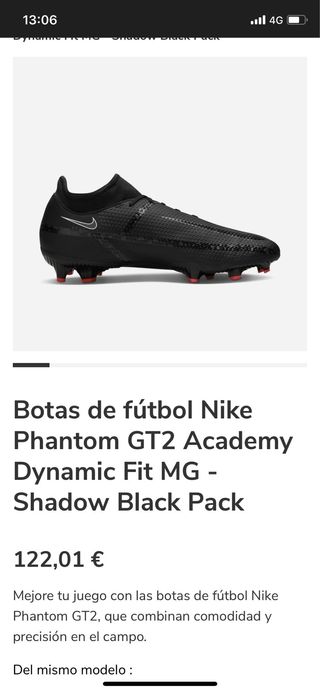 Botas fútbol Nike Phantom GT2 Academy Negro