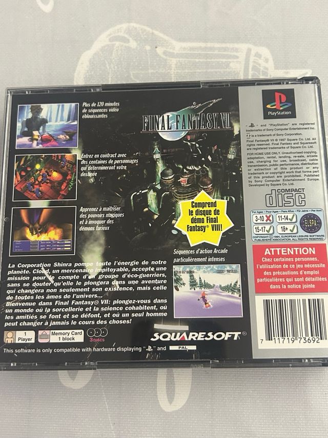 Final Fantasy VII Platinum PS1