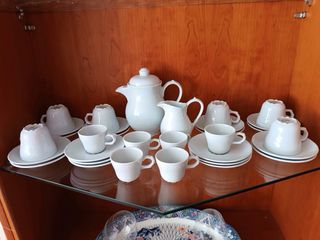 Juego de café Bidasoa 12 tazas pequeñas, 6 grandes