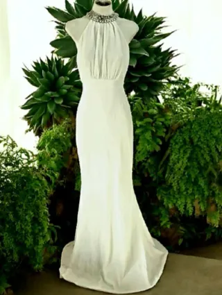 Vestido Novia Fiesta Halter Sirena