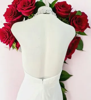 Vestido Novia Fiesta Halter Sirena