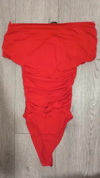 Body Zara Rojo Drapeado 