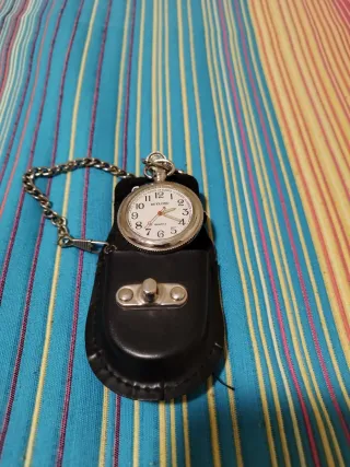 Reloj de bolsillo RUYLONG plateado con cadena