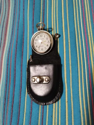 Reloj de bolsillo RUYLONG plateado con cadena