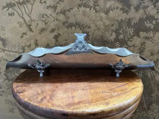 Porta grissini in metallo argentato