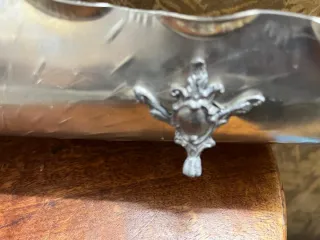 Porta grissini in metallo argentato