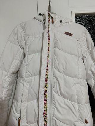 Chaqueta blanca esquí/snow con pelo