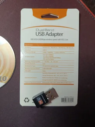 Adaptador USB WiFi AC Dual Band 600 Mbps