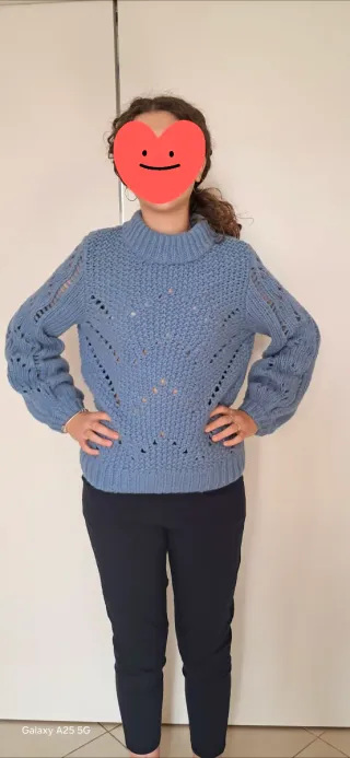 Maglione invernale blu tg.Europea S - Ital. 42-44