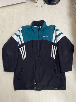 Chaqueta Adidas Vintage 90s Negra y Verde