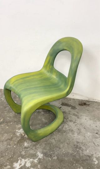 Silla de diseño Panton verde