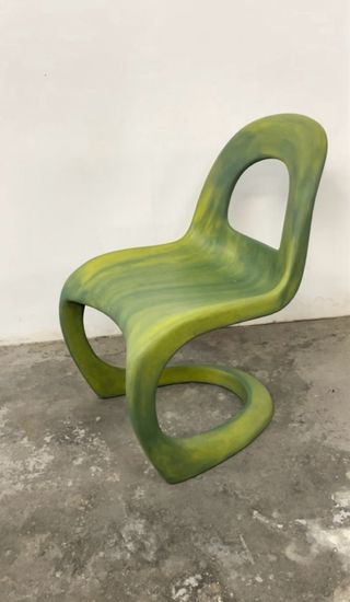 Silla de diseño Panton verde