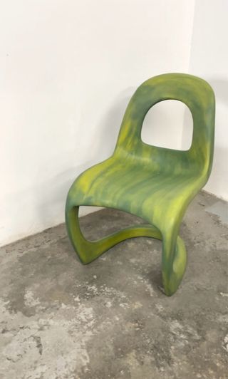 Silla de diseño Panton verde