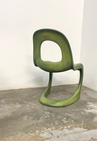 Silla de diseño Panton verde