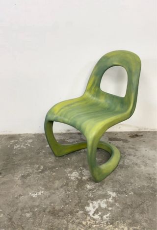 Silla de diseño Panton verde