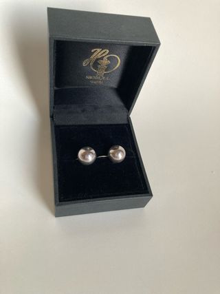 Pendientes de plata esféricos