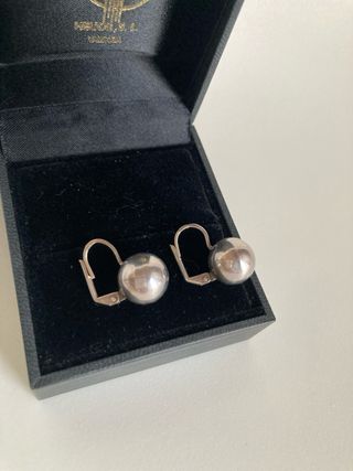 Pendientes de plata esféricos