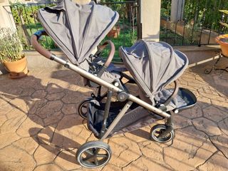 Cochecito Gemelar Cybex Rojo y gris