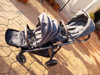 Cochecito Gemelar Cybex Rojo y gris