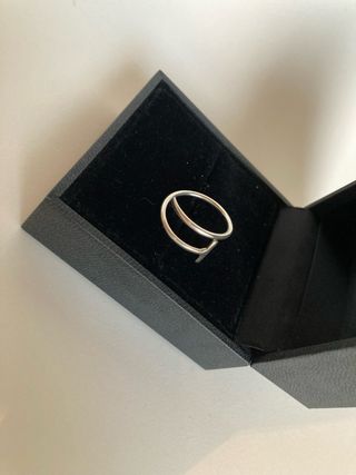 Anillo Plata Diseño Moderno
