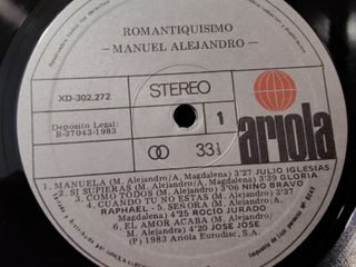 Vinilo Manuel Alejandro Romantiquísimo