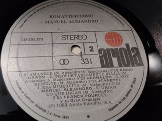 Vinilo Manuel Alejandro Romantiquísimo