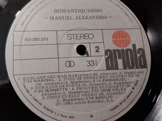 Vinilo Manuel Alejandro Romantiquísimo