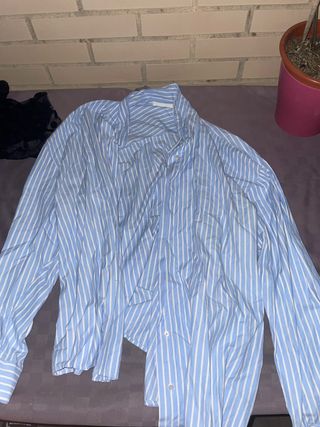 Camisa de rayas mujer azul y blanco